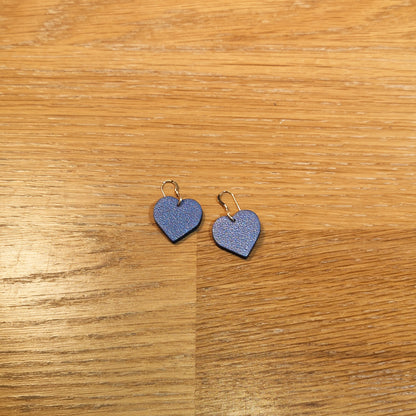 Leather earrings - Heart