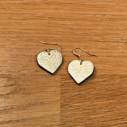 Boucles d'oreilles en cuir - Coeur