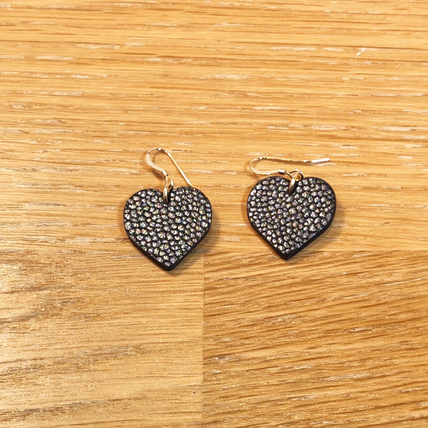 Leather earrings - Heart