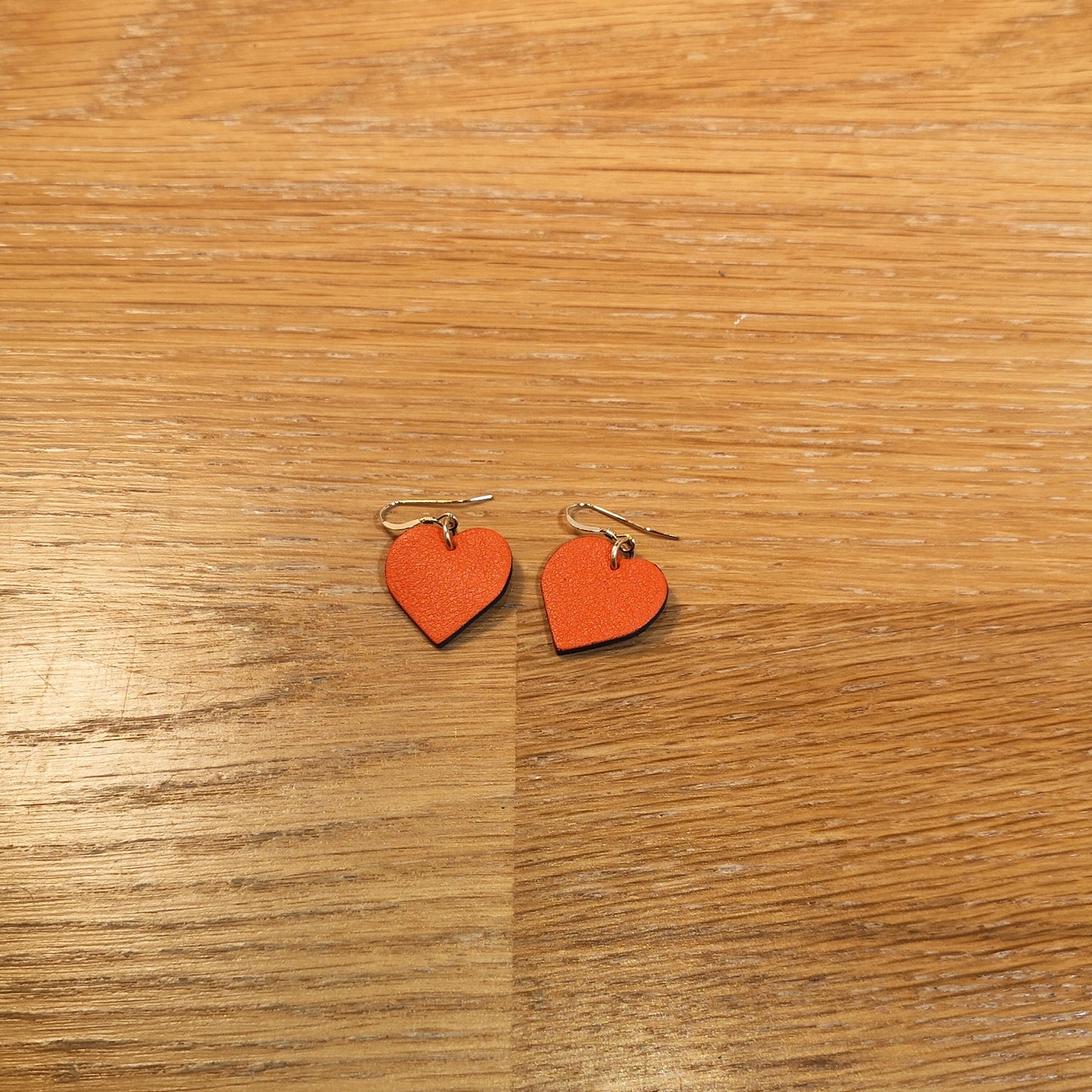 Leather earrings - Heart