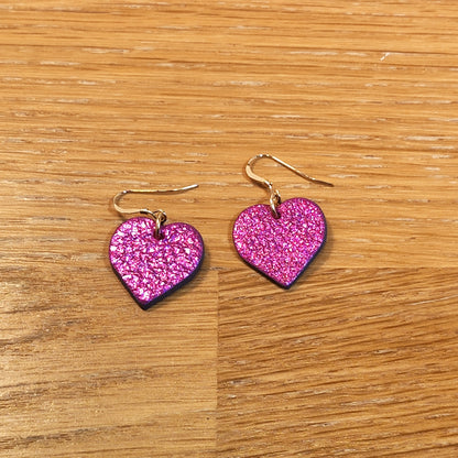 Boucles d'oreilles en cuir - Coeur