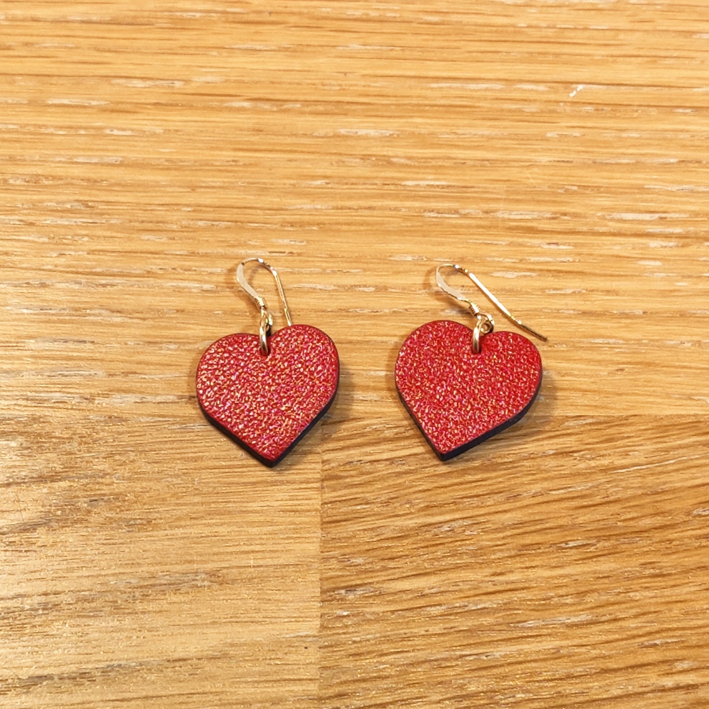 Leather earrings - Heart