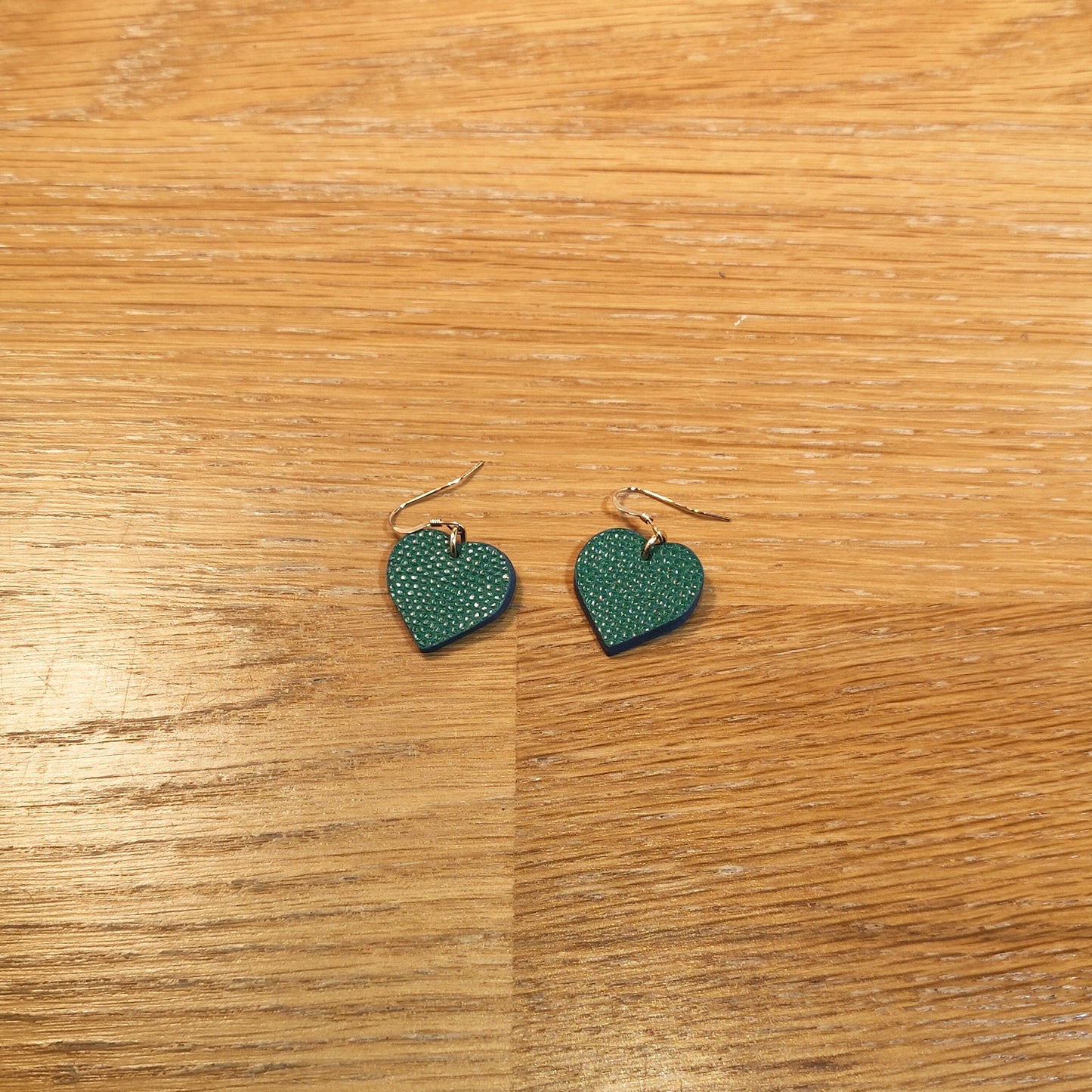 Leather earrings - Heart