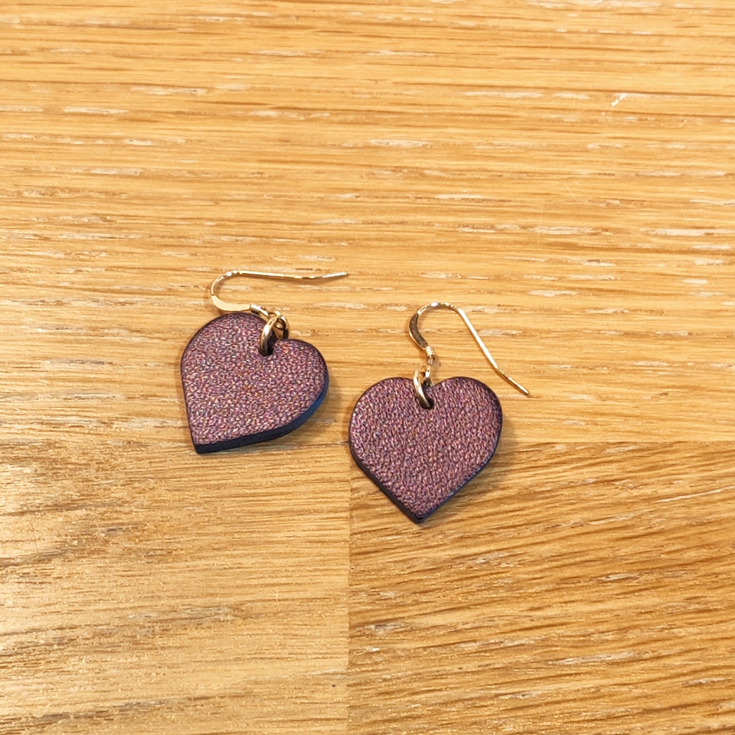 Leather earrings - Heart